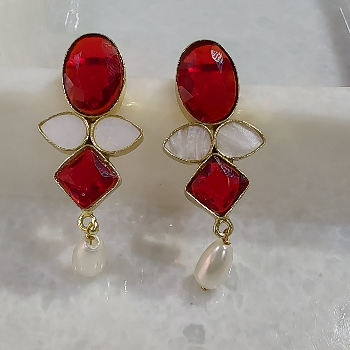 The Perfect Pair: How Pearl Earrings with Red Stones Transformed Meera's Life