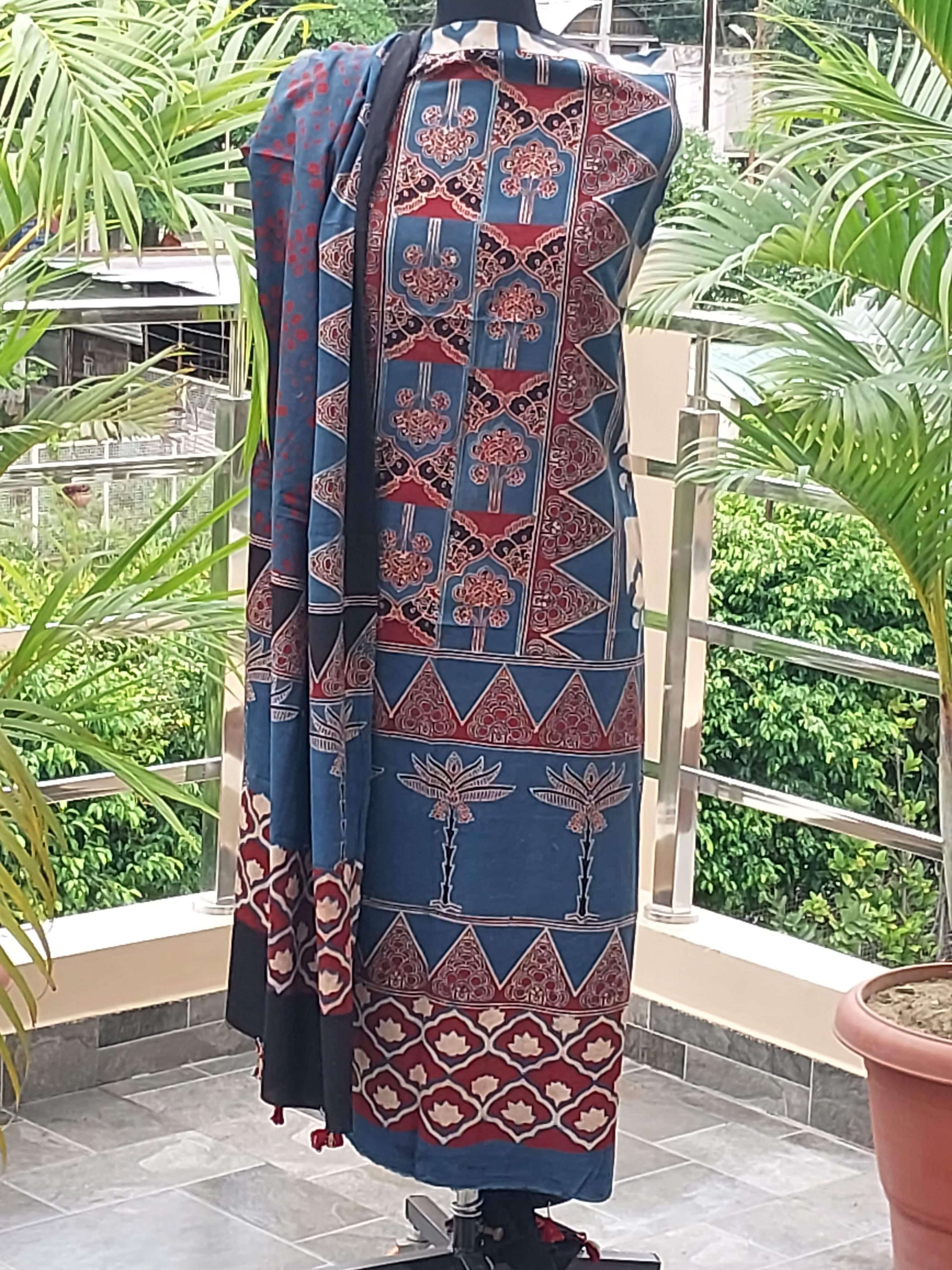 Embracing Tradition: How Ajrak Cotton Suits Transform Modern Indian Wardrobes