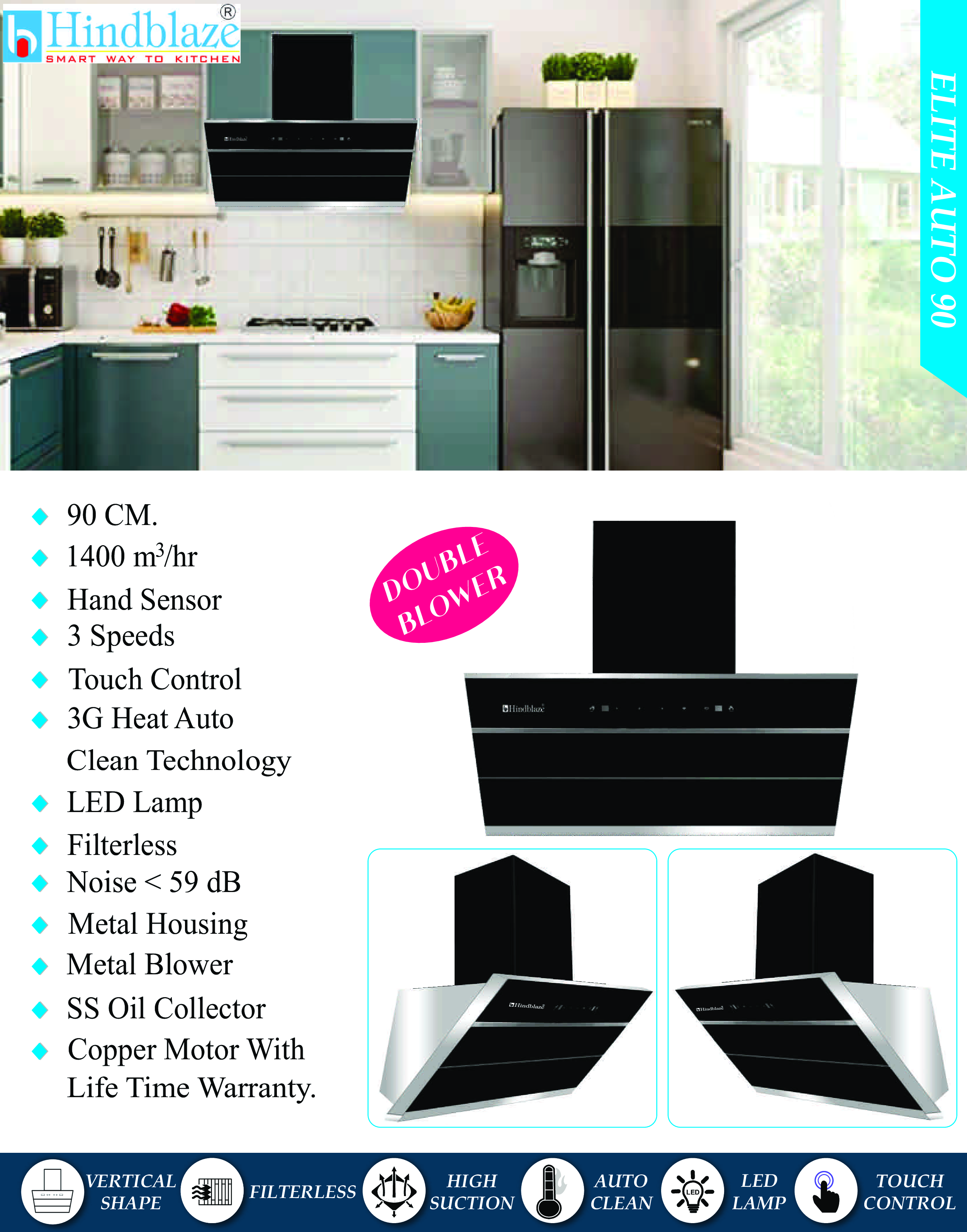 Transform Your Cooking Experience with Hindblaze 90 cm Kitchen Chimney