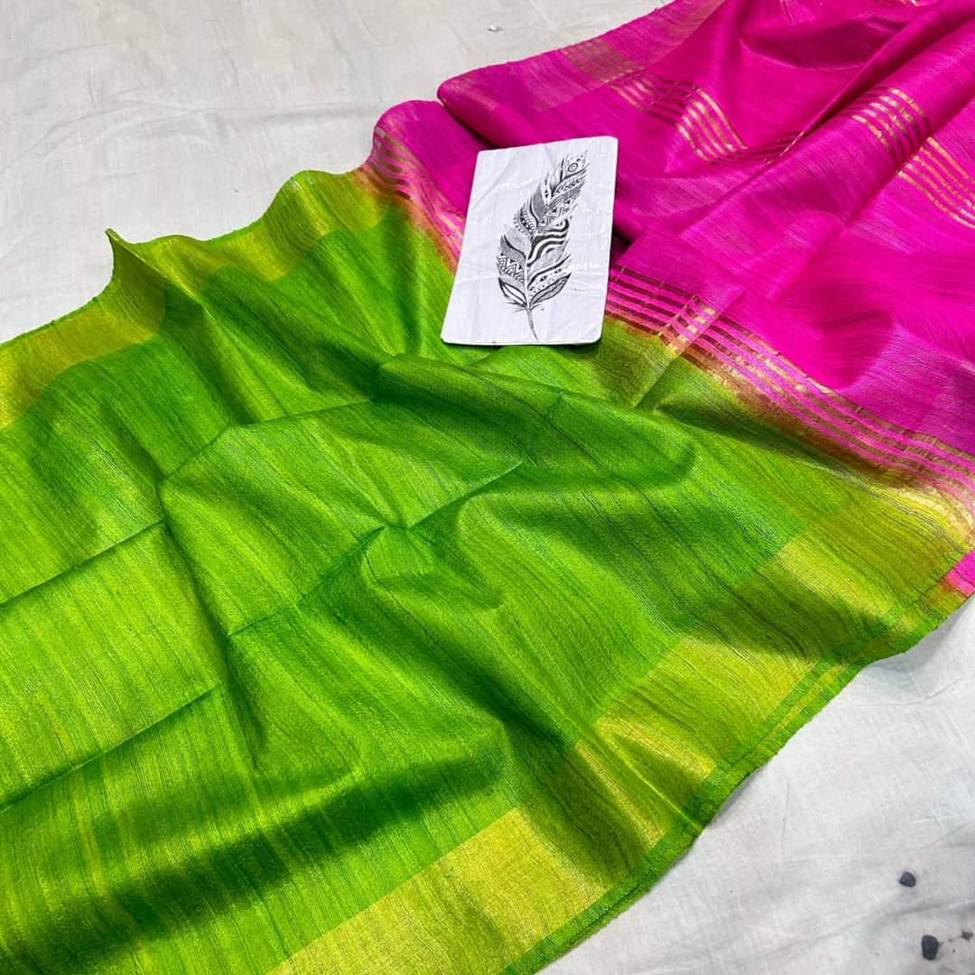 Embracing Elegance: How a Pure Tussar Ghicha Handloom Silk Saree Transformed Meera's Life