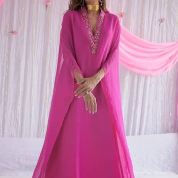 The Perfect Blend of Comfort and Elegance: Meet Your New Favorite Pink Kaftan Salwar Suit | Trendy Threads