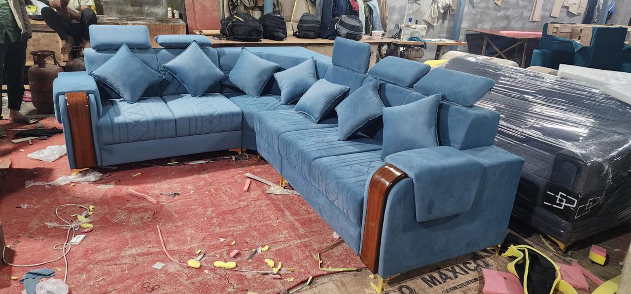 Transform Your Living Room with Gurukripa's Luxurious Fabric Sofa Sets