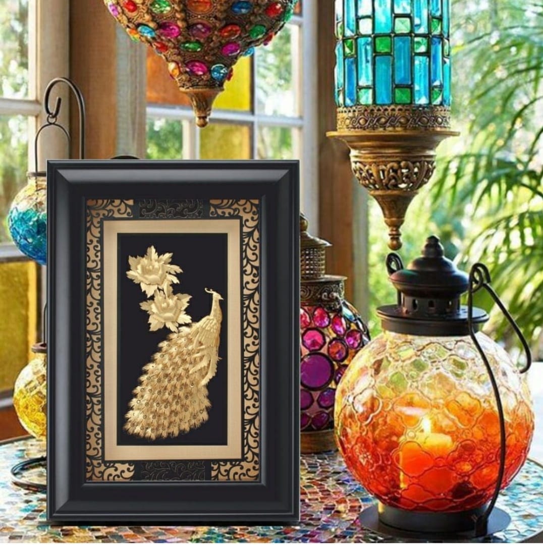 The Timeless Elegance: How a 24K Gold Peacock Wall Frame Transformed Anjali's Home