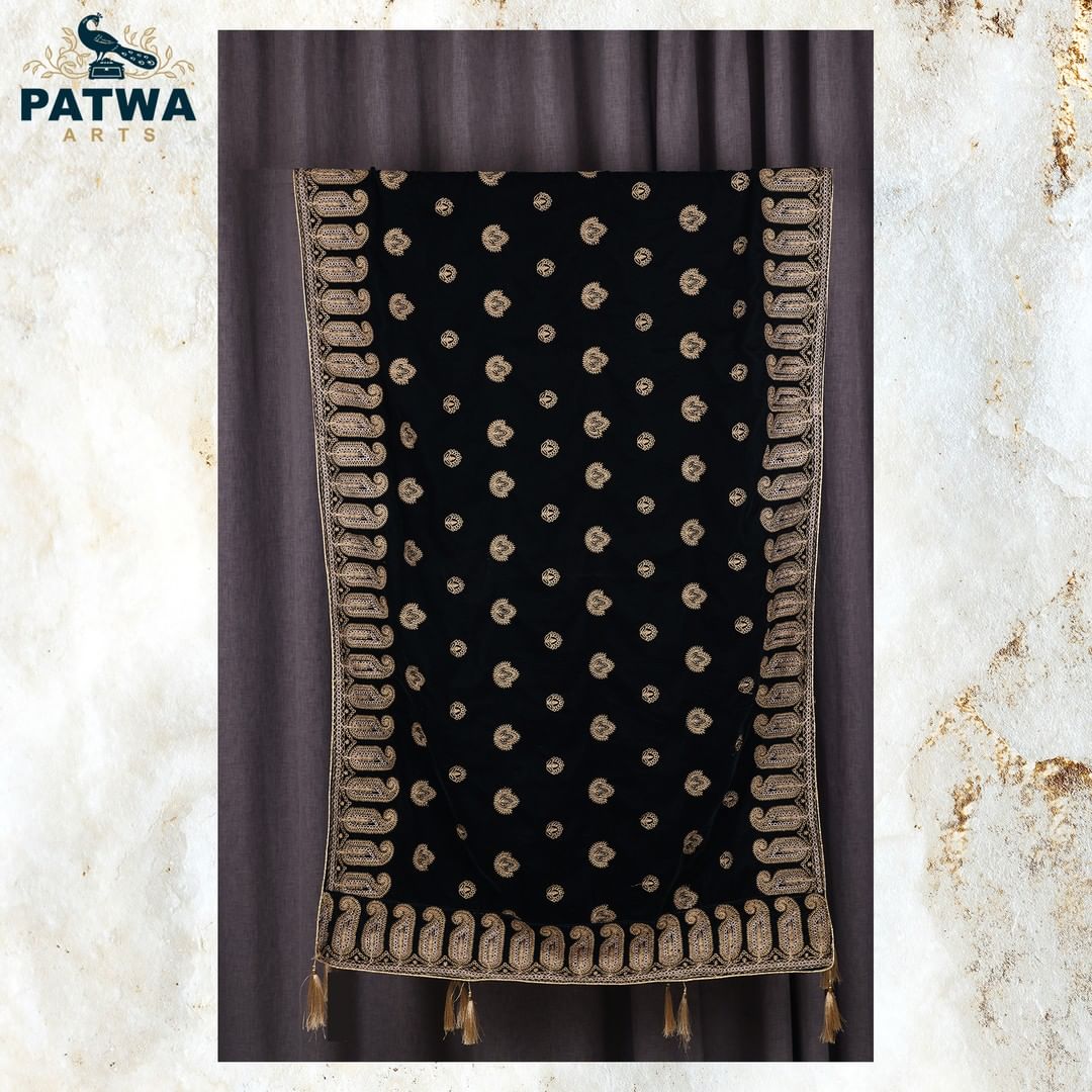 Embrace Tradition with a Modern Twist: The Black Embroidered Khesh | Patwa Arts