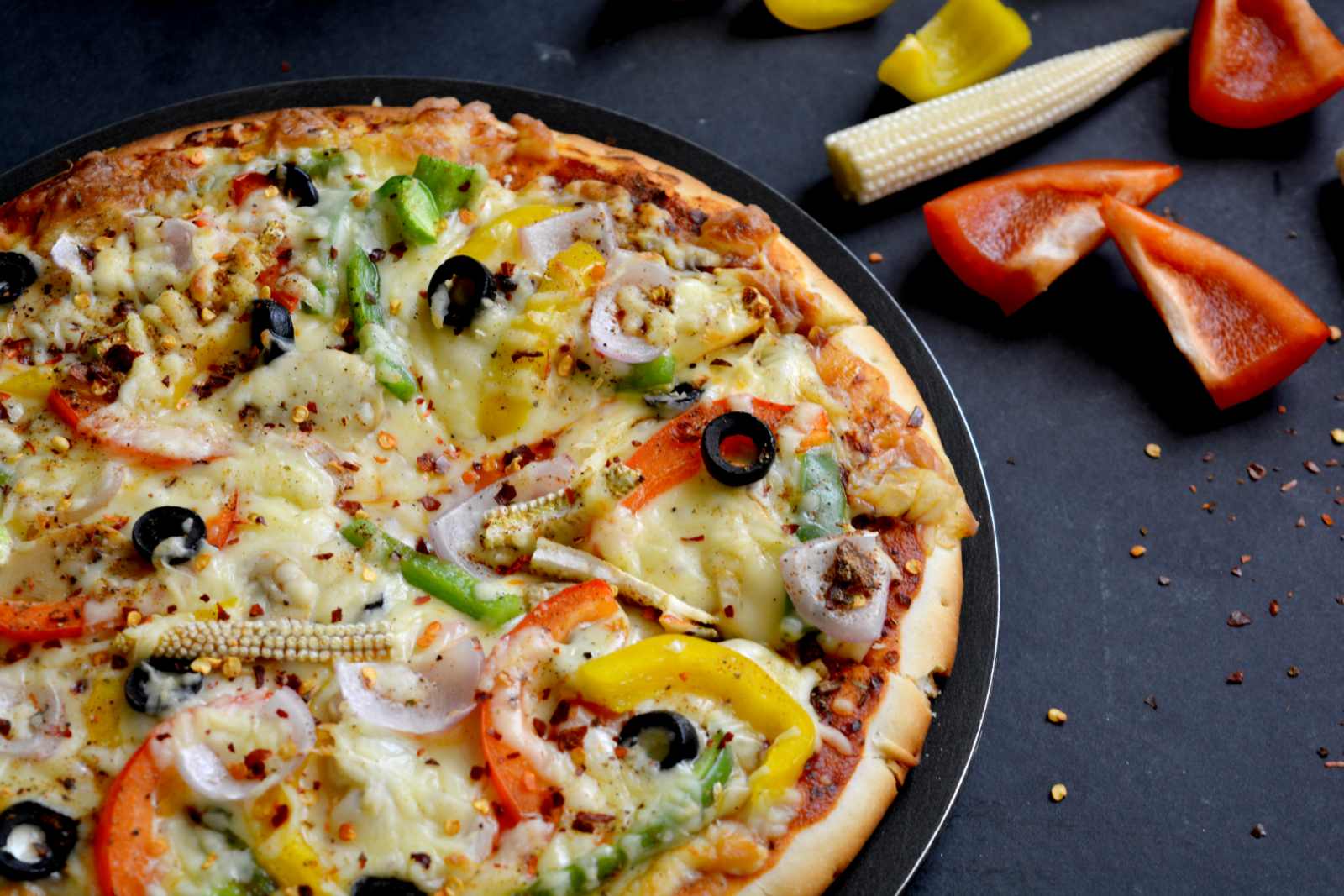 The Ultimate Solution to Your Late-Night Cravings: Chef's Special Vegetable Double Cheese Pizza