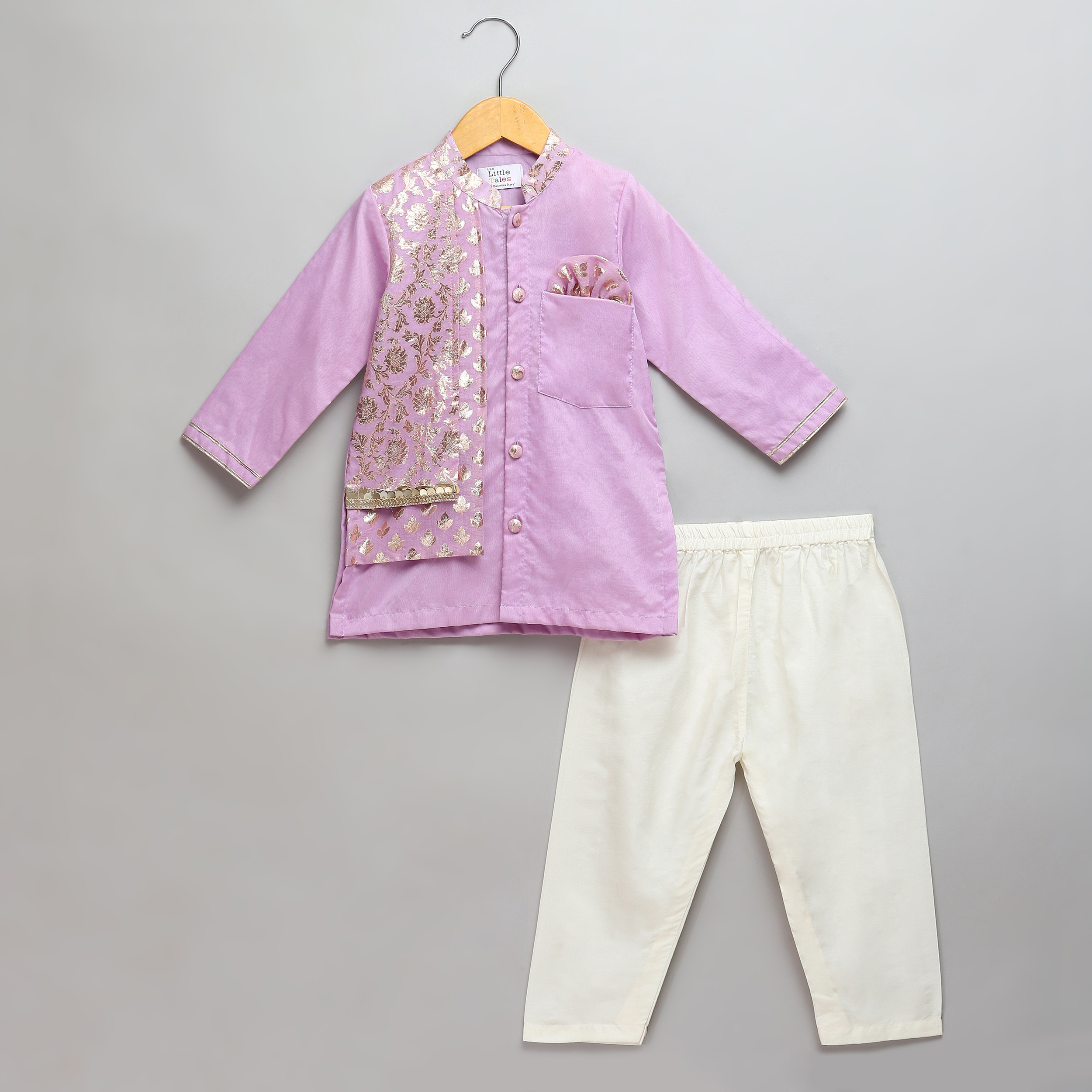 Embrace Elegance: How Ankur Found Confidence in Pastel Purple Kurta Pyjama