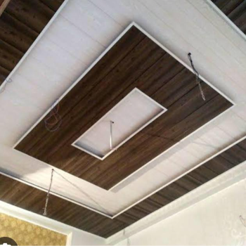 False ceiling with PVC panels UrbanRoots Developer Baba Amarnath Complex, Pahariya Chauraha