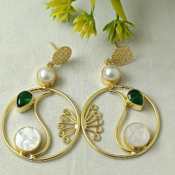 The Perfect Blend of Tradition and Elegance: Discover the Round Shape Brass Earrings