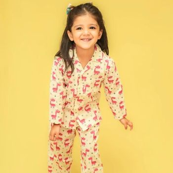 A Dreamy Escape: How Giraffe Print Night Suits Transform Little Girls' Bedtime