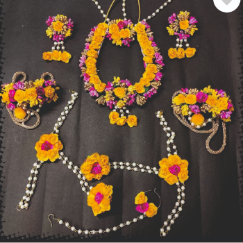 Transforming Celebrations: The Enchanting Allure of Flower Jewellery Sets GAYATRI BOUTIQUE AND TAILOR Jalaram Farsan Vadi Sare, Near Raghuvir Sadi, S.K Chowk, Gandhigram, Rajkot