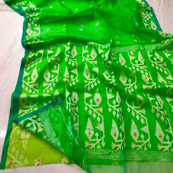 Embrace Elegance: Unveil the Magic of Muslin Jamdani Saree with Karat Work