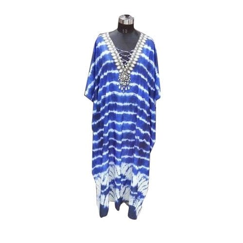 Embrace the Waves: Kavika's Digital Print Beachwear Kaftan for the Modern Indian Woman