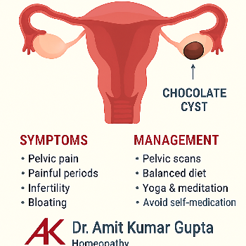 Chocolate Cyst Treatment in Ghaziabad, by Homeopathy Dr. Amit Kumar