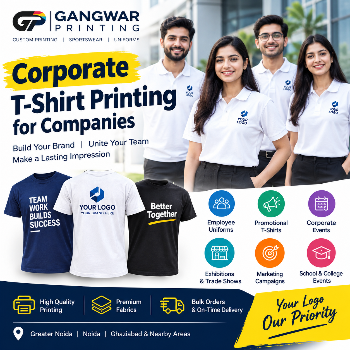 “Corporate T-Shirt Printing for Companies” in Greater Noida | GANGWAR PRINTING