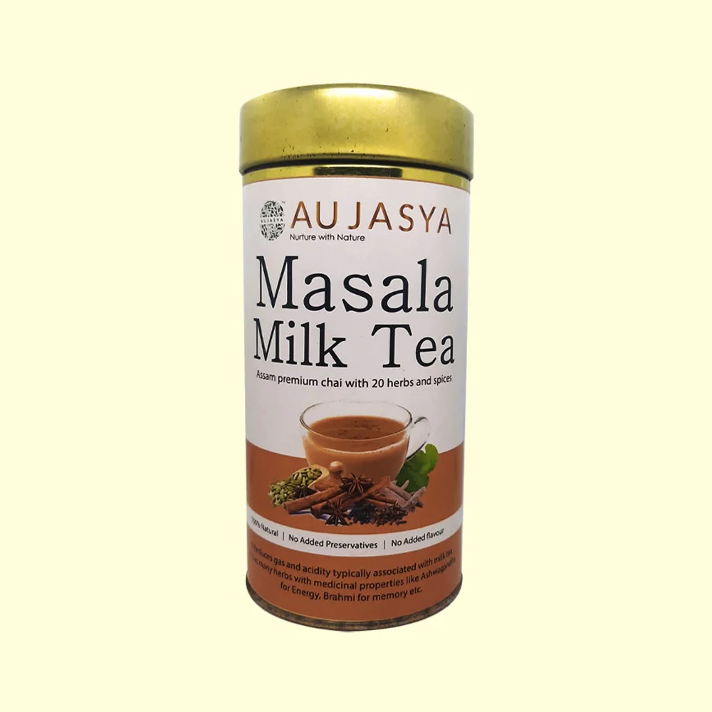 Exploring the Benefits of Aujasya Food's Masala Milk Tea with 20 Herbs and Spices