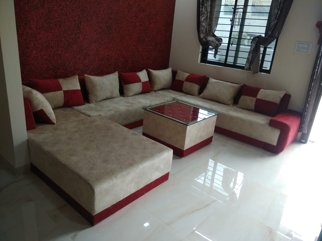 Transform Your Living Space with the L-Size Wooden Sofa: Comfort Meets Style