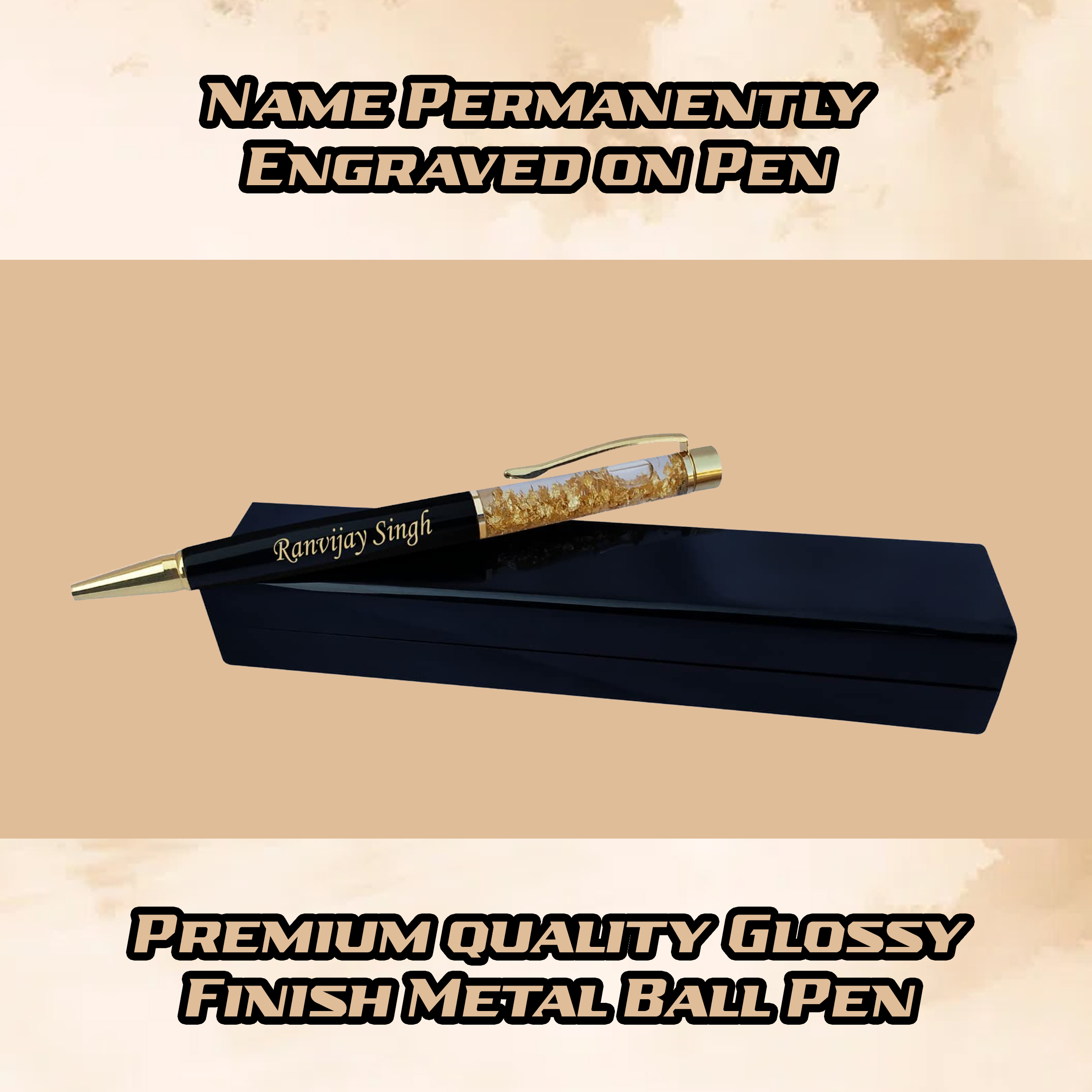 Unleash Your Potential with the Personalized Black-Gold Pen