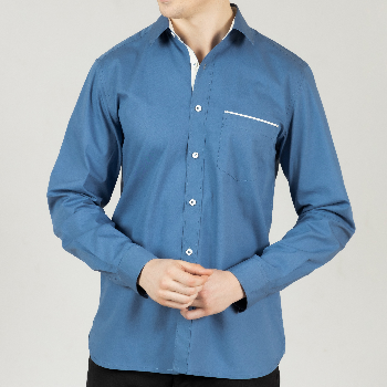 Elevate Your Style with the Ash Blue Contrast Men's Shirt: A Story of Transformation