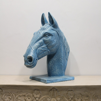 Enhancing Your Living Space with the Ice Blue Horse Bust Statue
