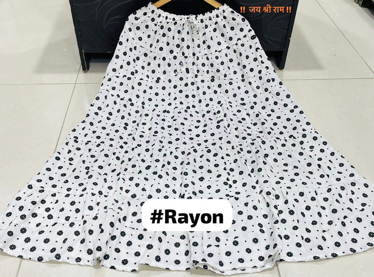 Embrace Elegance with Rayon Printed Skirts: A Perfect Blend of Style and Comfort