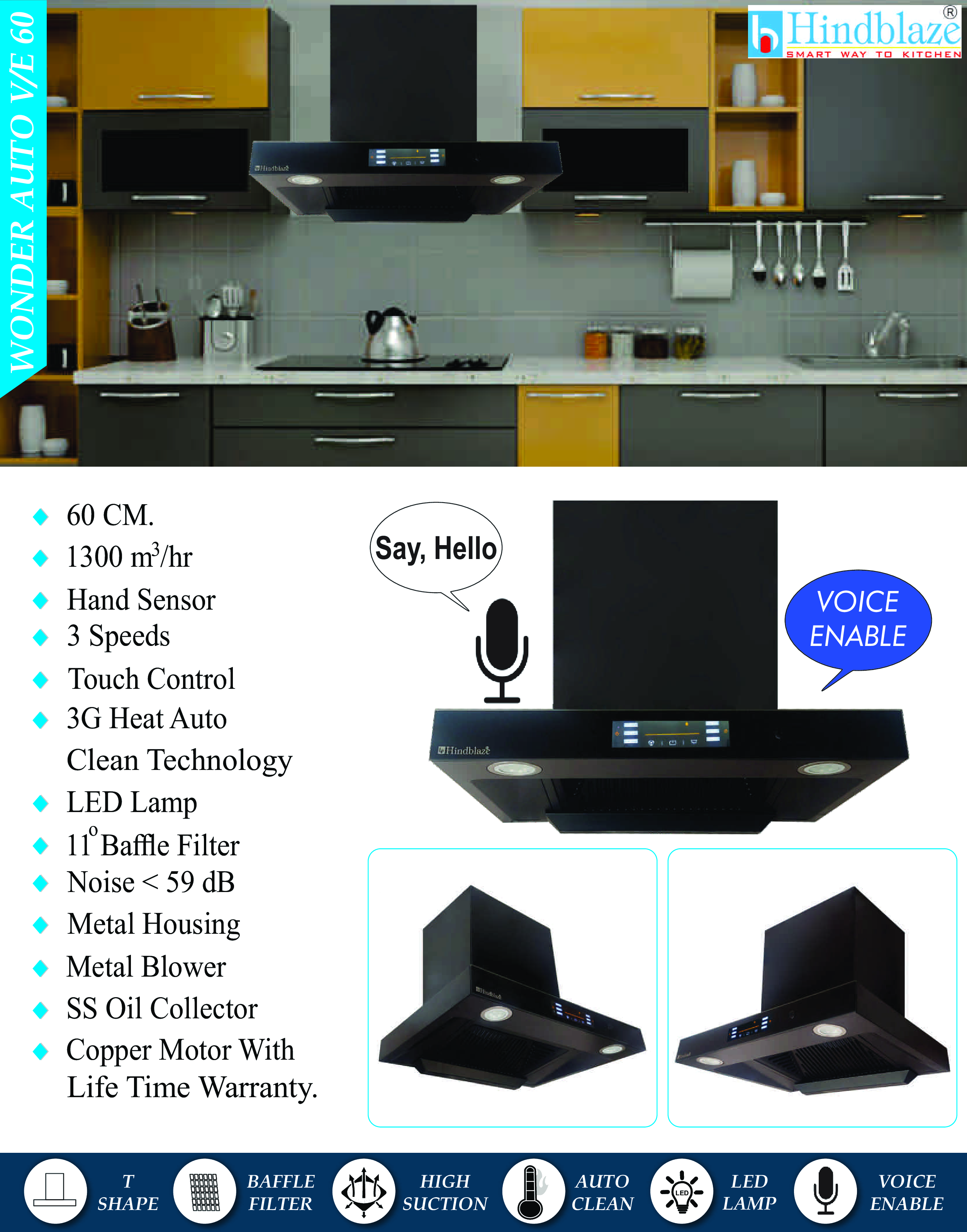 Transform Your Kitchen Experience with Hindblaze's Advanced 60 cm Chimney