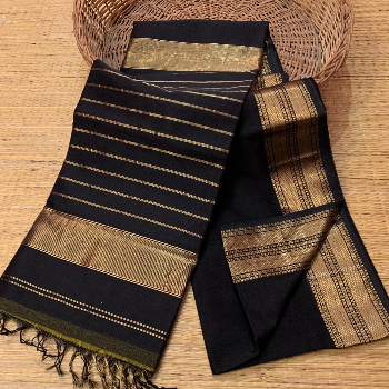 Black Maheshwari Sarees: The Fashion Essential Women Can't Do Without