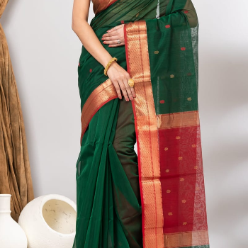 10 Reasons to Choose Chhapai Sarees’ Emerald Charm Silk Saree for Weddings and Festivals