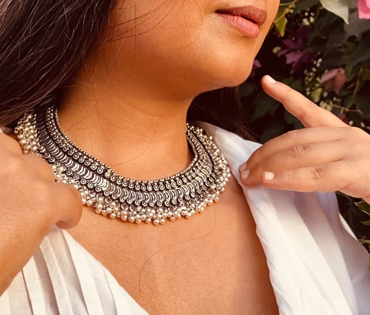 Embrace Tradition with Style: The Allure of the Oxidized Choker Necklace