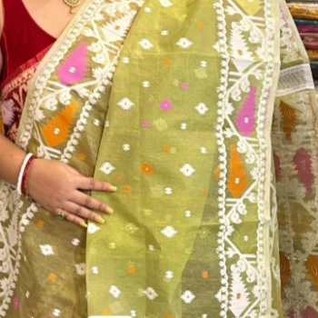 Embracing Elegance: How the Dhakai Jamdani Light Green Saree Transforms Lives