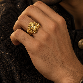 Gold gents Balaji rings