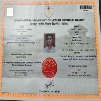 Dr Swapnil Mohabansi Consultant Interventional Cardiologist | Maharashtra University of Health sciences,Nashik