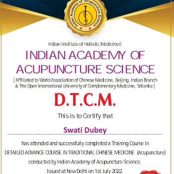 Nature acu health care centre | Certificate of D.T.C.M