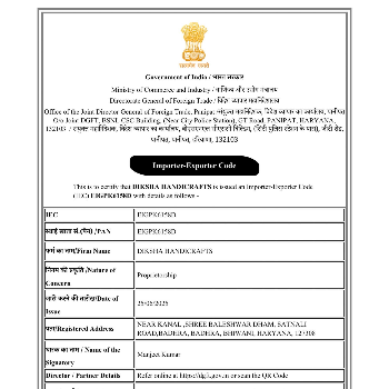 DIKSHA HANDICRAFTS | Import-export code (IEC)