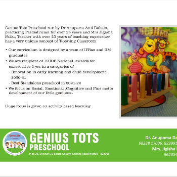Genius Tots - Preschool in Nashik | Preschool Appriciation