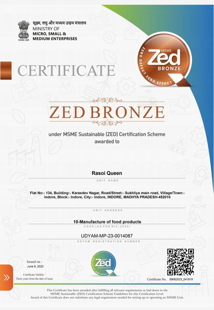 PARTH ENTERPRISES | ZED BRONZE CERTIFICATE