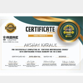 Athlete Nutrition Studio | Certified Bodybuilding course with Bodywizard Fitness Academy