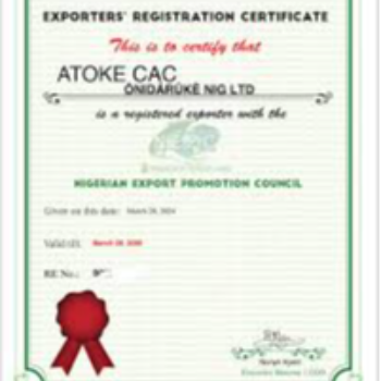 Patidar Export | Registration certificates