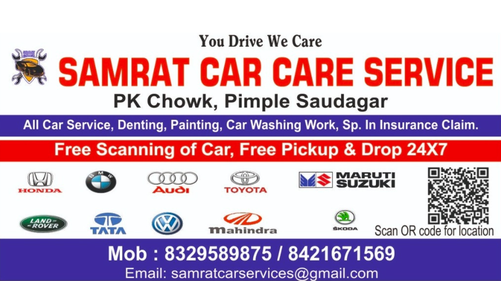 Banner Samrat Car Care _services