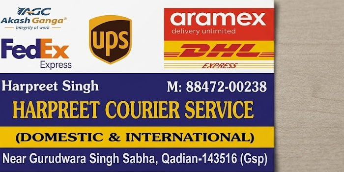 Banner Affordable Courier Services In Qadian — Harpreet Courier Service