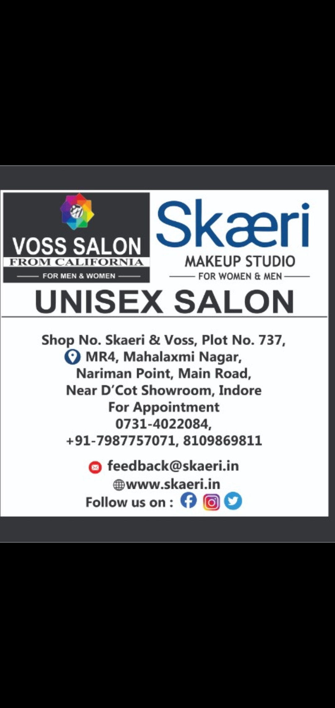 Banner Skaeri Salon And Makeup Studio