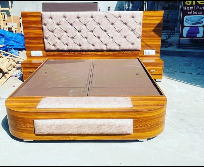 Designed Wooden Double Size Bed | ADARSH FURNITURE | 14- Annudesak Nager Sukhliya Road Indore