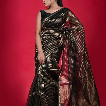 Jari patti saree Heena Ansari Handloom Mominpura Jama Masjid Chok