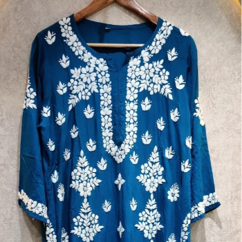 Modal cotton long kurti in Chikankari handwork-https://i-media.vyaparify.com/vcards/products/125823/product_1738070186.png Image