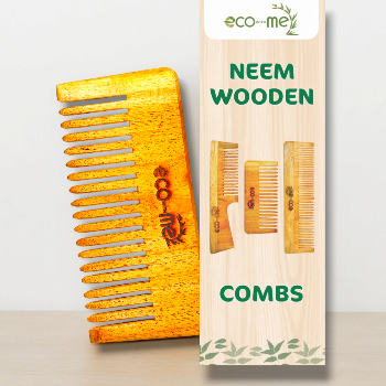 Ecowithme Neem Wooden shampoo comb with Neem & sesame oil for post shampoo detangling.-https://i-media.vyaparify.com/vcards/products/137358/product_1739181946.png Image