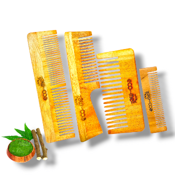 Ecowithme high-quality Neem wood Comb set for women & men (Pack Of 4)-https://i-media.vyaparify.com/vcards/products/137480/product_1739184773.png Image