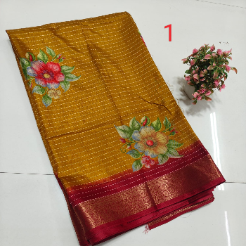 Soft dolla silk screen printed   design sarees and jari weaving kanchi border sarees-https://i-media.vyaparify.com/vcards/products/138775/product_1739339326_67ac363eb36fe.png Image