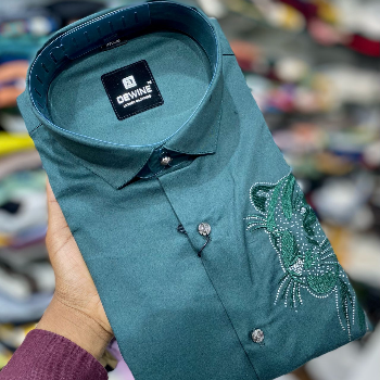 Premium Green Embroidered Shirt in-https://i-media.vyaparify.com/vcards/products/150863/product_1740487909.png Image