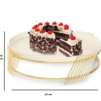 Unique Cake Stand 22 cm with Tray for Elegant Dessert Presentation-https://i-media.vyaparify.com/vcards/products/157795/product_1741337151_67cab23fc9901.png Image