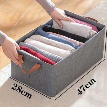 26-Liter Foldable Storage Box With Steel Frame | Large Wardrobe Organizer | Cloth Storage Bag For Sa-https://i-media.vyaparify.com/vcards/products/171701/product_1742711651_67dfab63b196b.png Image