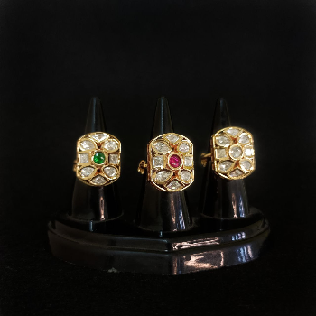 Women Kundan Rings- Rose Gold Polish SEQUEL IMPEX PRIVATE LIMITED Balaji Tower, 158-159 Mahendwas House, Nehru Bazar